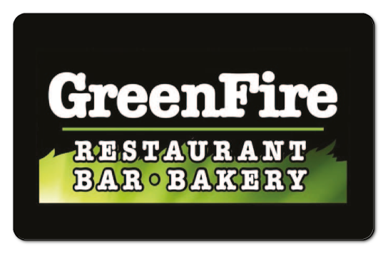 Greenfire logo, 'bringing you the worlds best foods', over green tinted world map